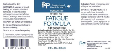 FATIGUE  FORMULA - NSPC0016 Fatigue Formula